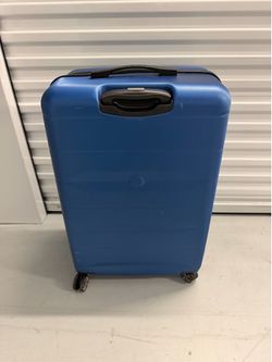Delsey Paris Comete 2.0 carry-on suitcase in steel blue.