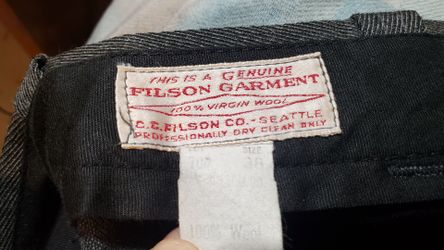 Filson Whipcord Wool Pants size 38