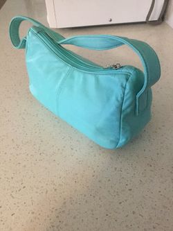 Wilson’s leather baguette purse.