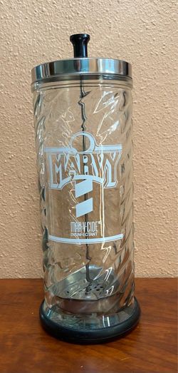 Marvy Mar-V-Cide Barber Disinfectant Jar