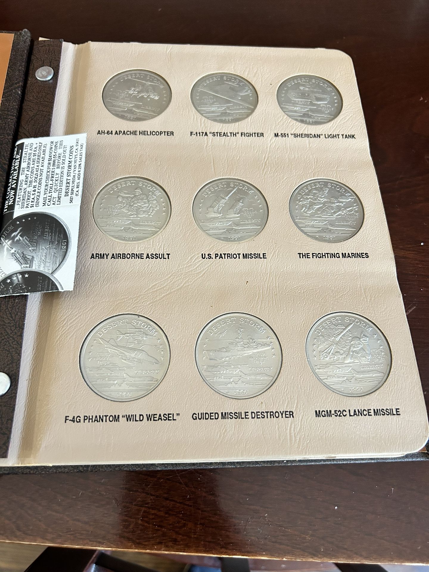 Desert Storm Coin Set