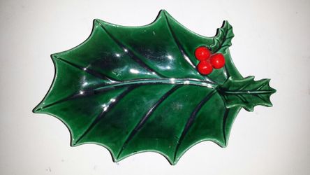 Lefton Holly Berry tray