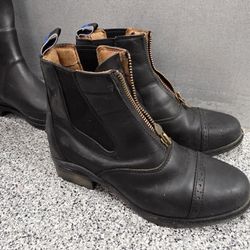 2 Pairs Of Riding Boots And Crop Sz 6.5