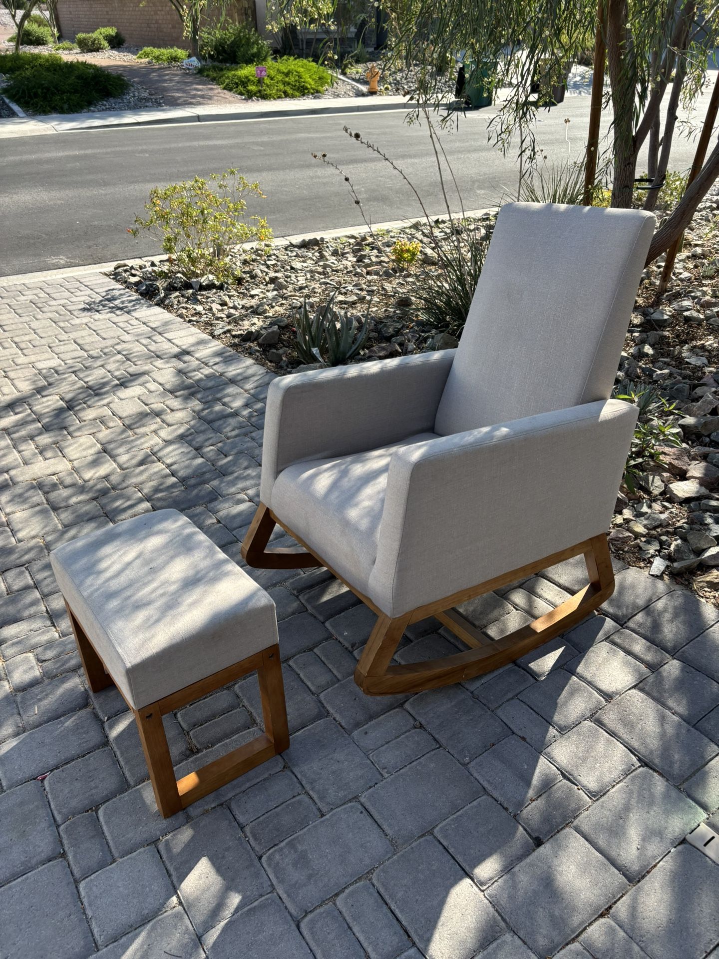 Scandinavian Rocking Chair + Matching Footrest