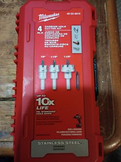 Milwaukee 4-Piece Carbide Hole Cutter Kit