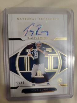 2021 National Treasures Tony Romo Auto #/49