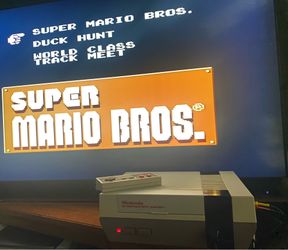 Nintendo NES Console Bundle OEM 2 Controllers Super Mario Bros Duck Hunt Tested