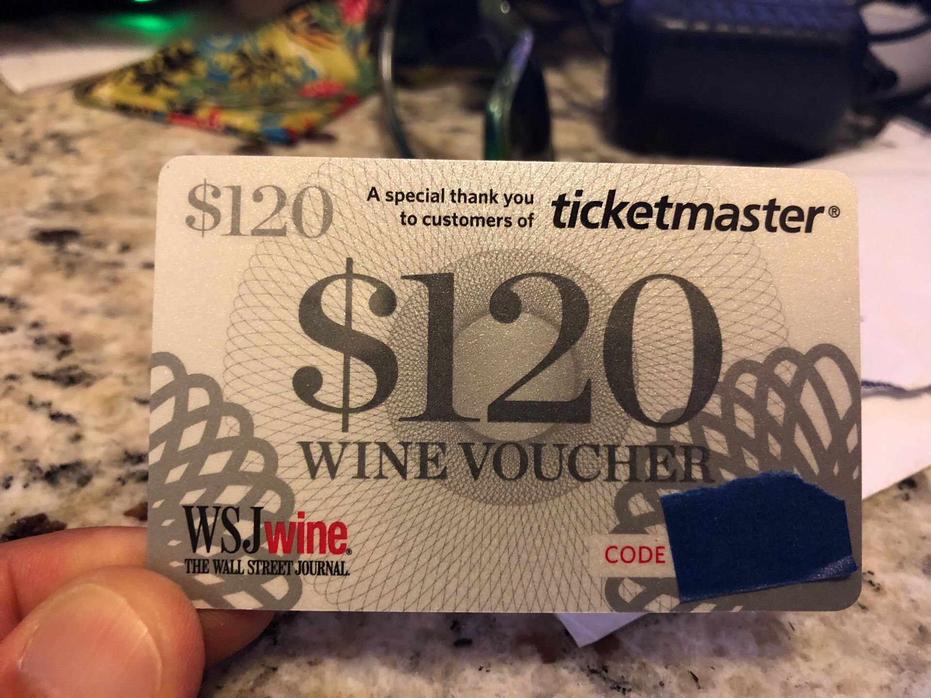 $120 voucher wine