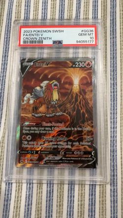 Entei V #GG36 Crown Zenith PSA 10