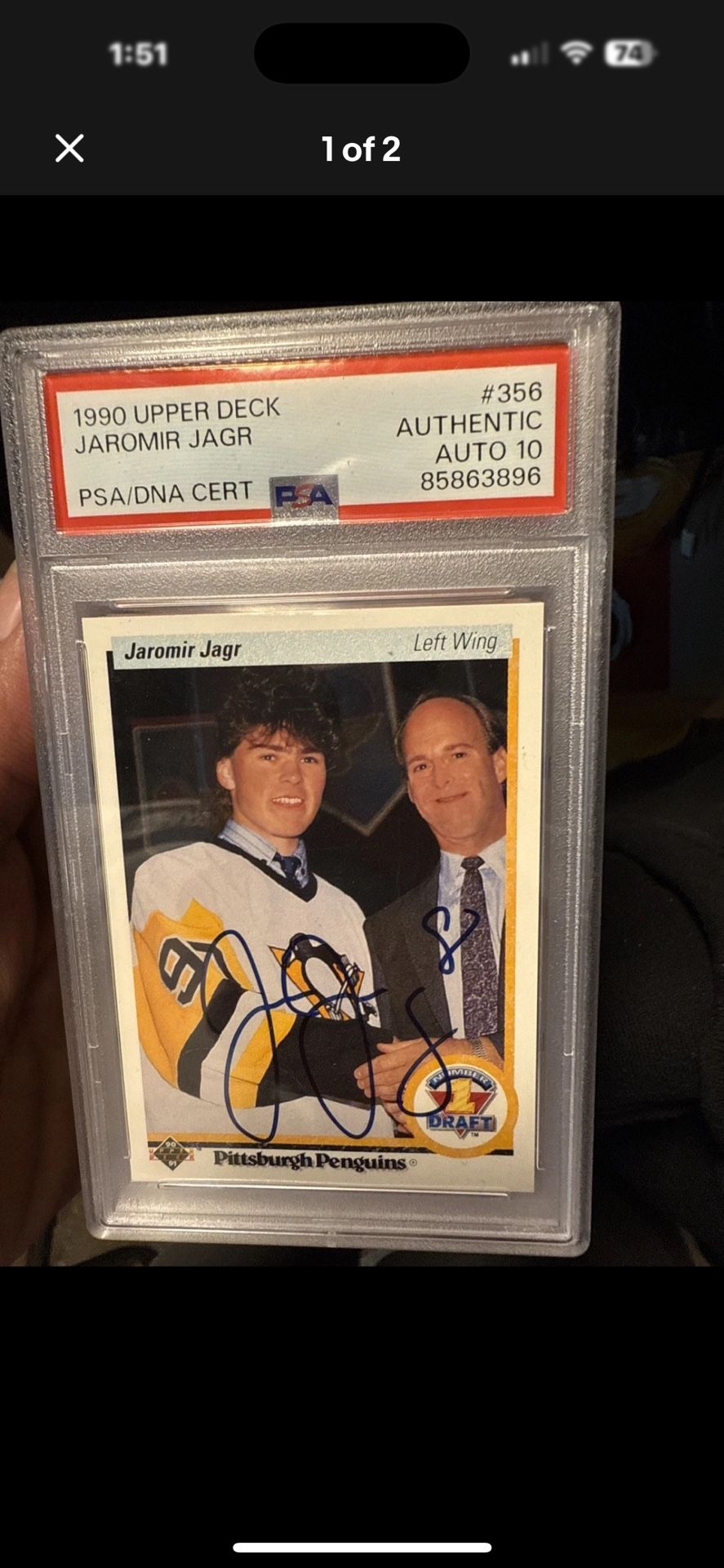 Jagr Rookie Card Psa 10