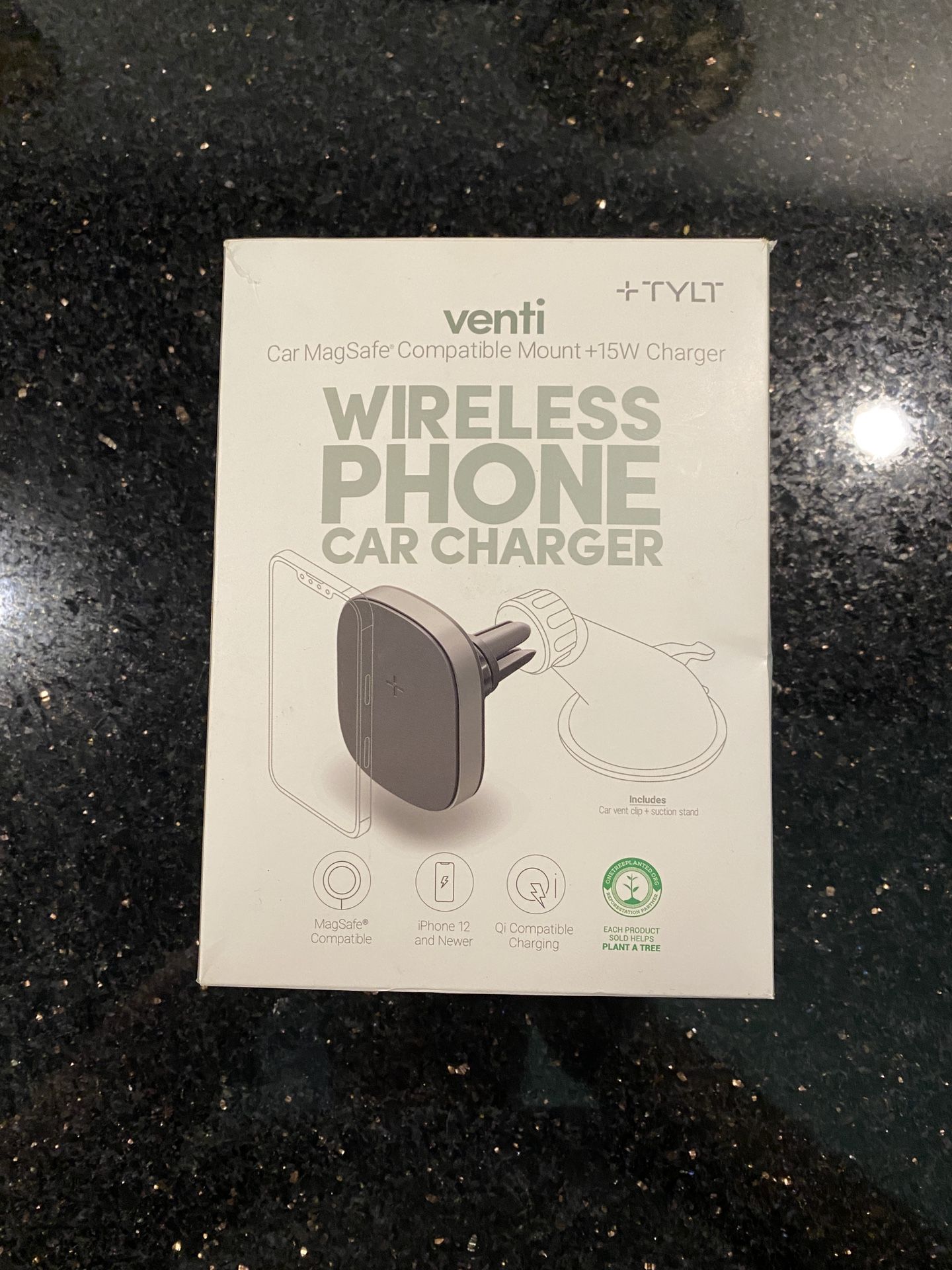 TYLT Venti Duo Car MagSafe 15W Charger for iPhone & AirPods NEW