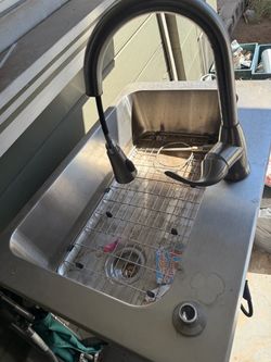Stainless Steel Outdoor Sink with Faucet