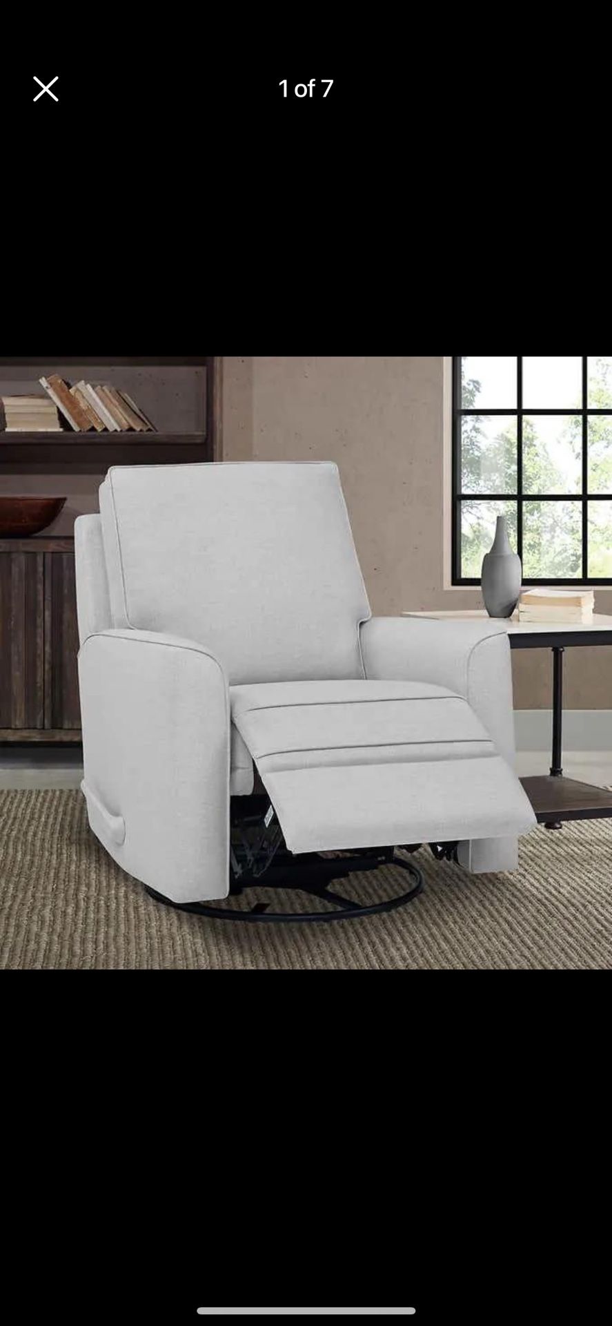 FABRIC SWIVEL GLIDER RECLINER BRAND NEW DEMO MODEL FROM COSTCO!!!