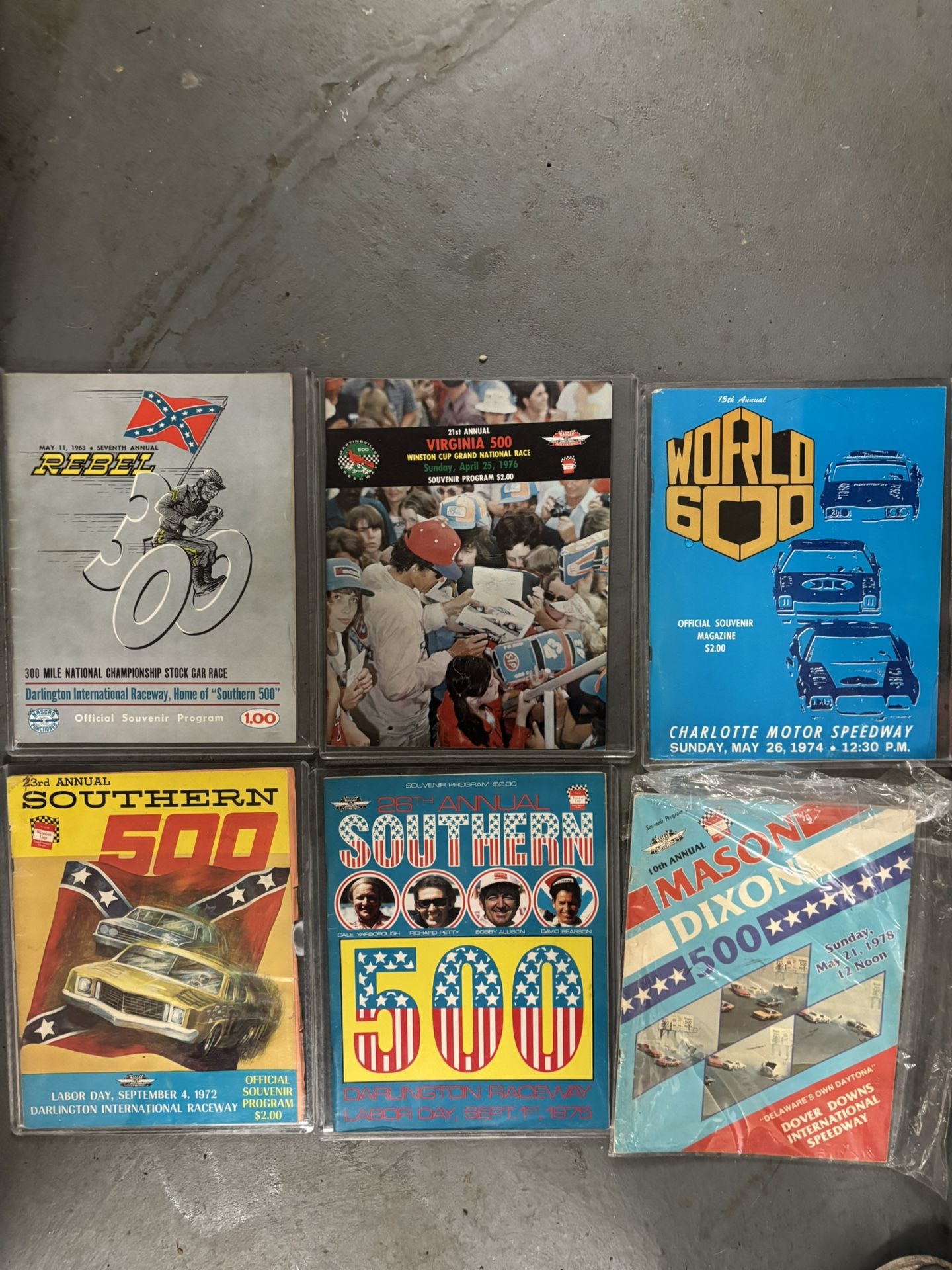 Vintage NASCAR Racing Programs