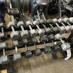 Steel Hex Dumbells Set 10-50