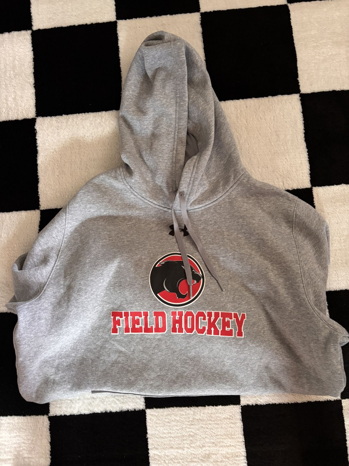 grey field hockey hoodie size large