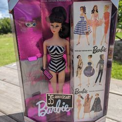 35th Anniversary Special Edition Original 1959 Barbie Doll & Package

