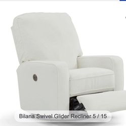 Linen Swivel Glider Recliner 