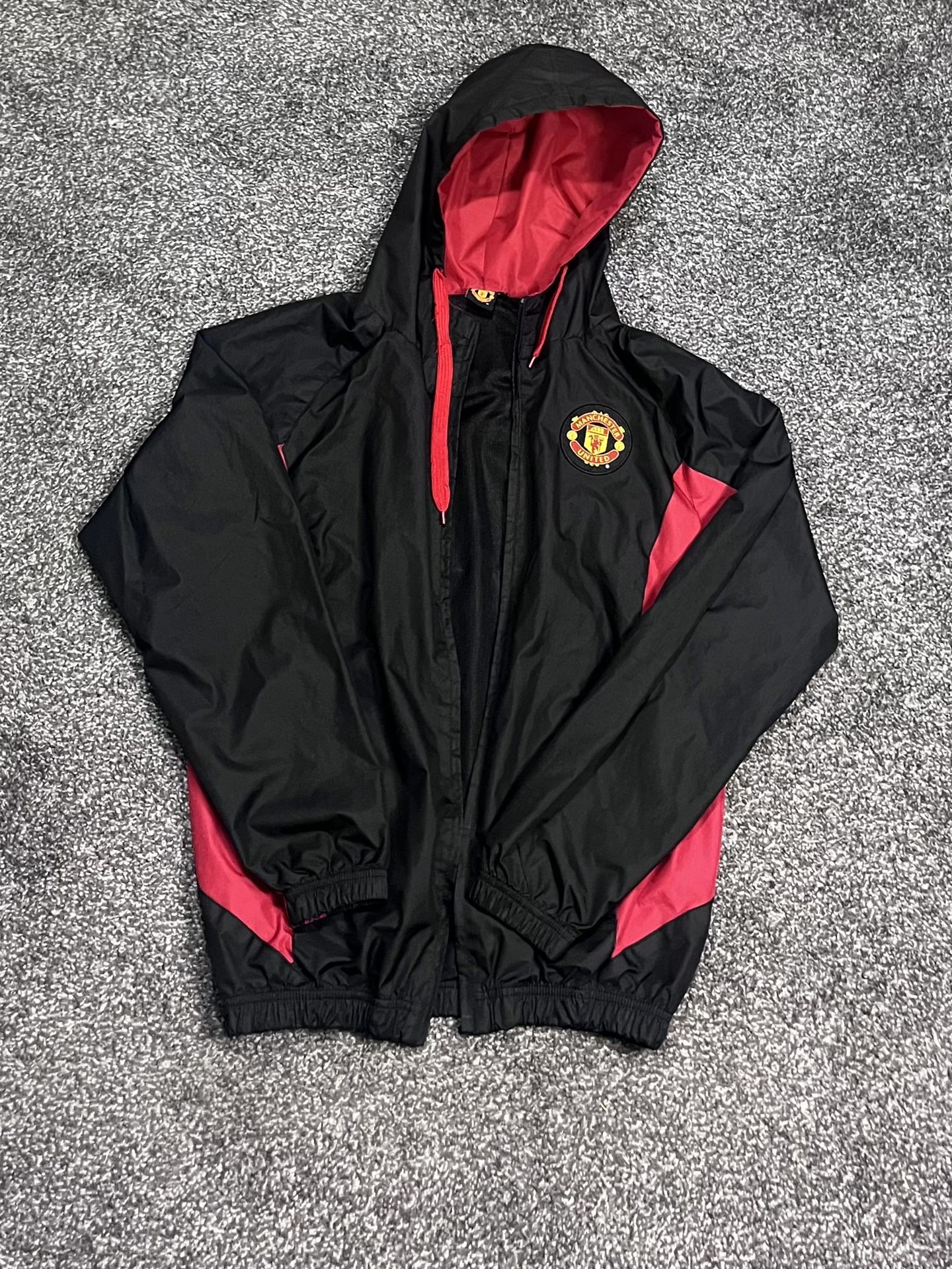 Manchester United Black Red Track Logo Warm Up Official Merchandise