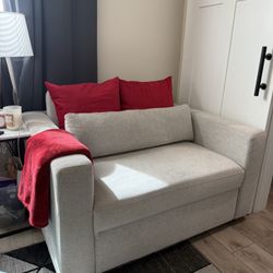 Gray Over sized Chair, Pull Out Twin Sleeper