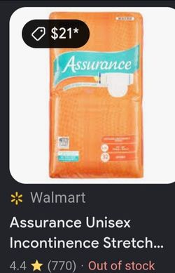 ASSURANCE DISPOSABLE  DIAPERS- L/ XL