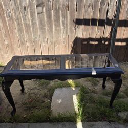 Antique Style Table with Glass