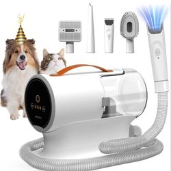 AIRROBO Dog Grooming Vacuum Kit,12000Pa Strong Pet Vacuum for Shedding,Grooming Hai,Quiet,PG100,2L Large Capacity
