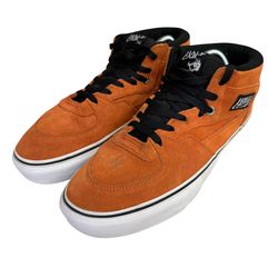 Vans Half Cab Shoes Mens Size 10.5 Orange Skate Pro Classics Suede Sneakers