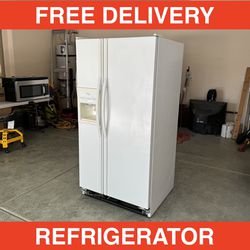 FREE DELIVERY- Whirlpool Double Door White Fridge Refrigerator Freezer 🛑 PLEASE READ FULL DESCRIPTION BEFORE MESSAGING 🛑