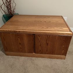 Large Solid oak tv/av stand