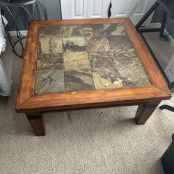 Hard Wood Slated Top Tables