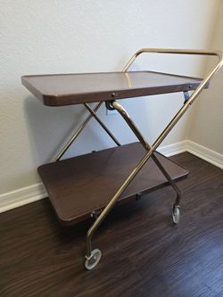 Vintage bar cart Acrylic wheels