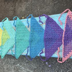 Rainbow of light weight crochet headband Bandanas - 7 available now! 