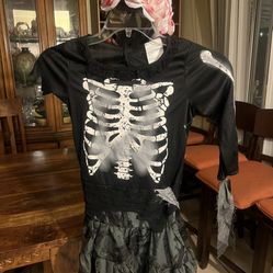 Skeleton Cheerleader 🎃 Costume Size: L (10-12)