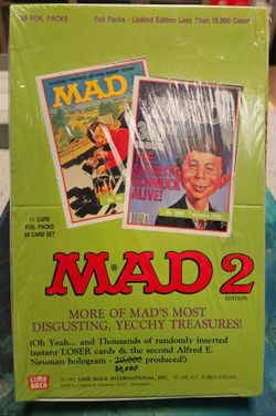 1992 MAD Magazine Trading Cards 2nd Series SEALED Box - 36 Packs - NEW! Vintage