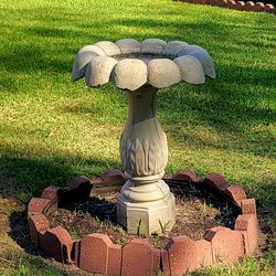Concrete birdbath