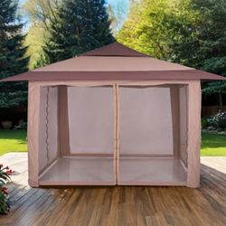Brand New Brown Outdoor Patio Gazebo 