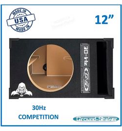 12” Single Ported 30Hz Competition Sub Box Subwoofer Enclosure Car Audio Ground Shaker Box 