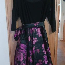 Size 16 Pink And Black Dress
