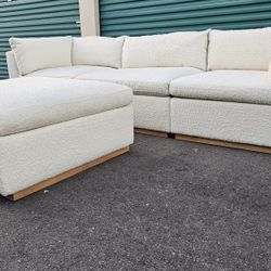 FREE DELIVERY!!! CB2 "Stormo" WHITE Modular Sofa + Ottoman ($5.8K Retail...65% OFF!!!)