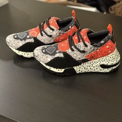 Black, Red, And White Bandana Print Steve Madden Shoes