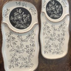 Temp-tations Floral Lace Sandwich Plates 