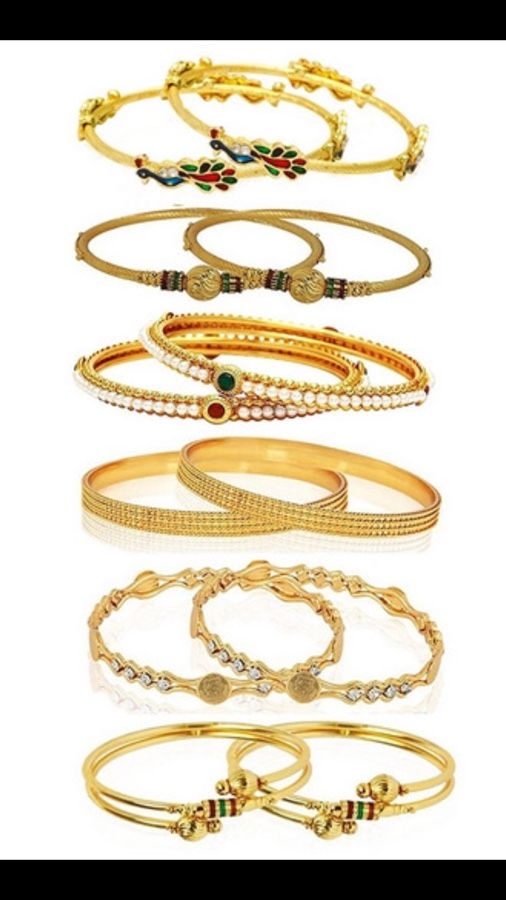 Traditional gold plated Bangle sets