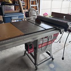 Table saw  Craftsman with roller table 