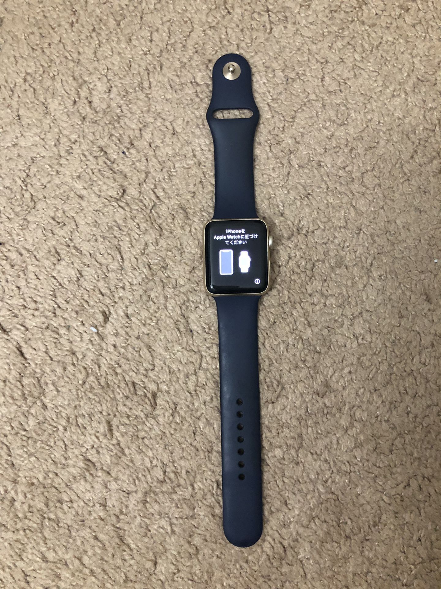 Apple Watch series 2 gold with blue sport band with charger for 130$ final price.