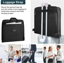 Garment Bags for Travel & Carry On Garment Bag for Business Trips with Shoulder Strap,Waterproof Foldable Luggage Hanging Suit Bags Gift, 2 in 1 Suitc Thumbnail