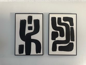 modern abstract framed print 25” x 37”