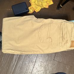American Eagle Jeans 14 Short Kahki Color