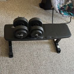 Workout Bench And Dumbbell Set