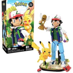 Mega Construx Pokemon Ash & Pikachu: Path to Victory Building Toy Kit BRAND NEW